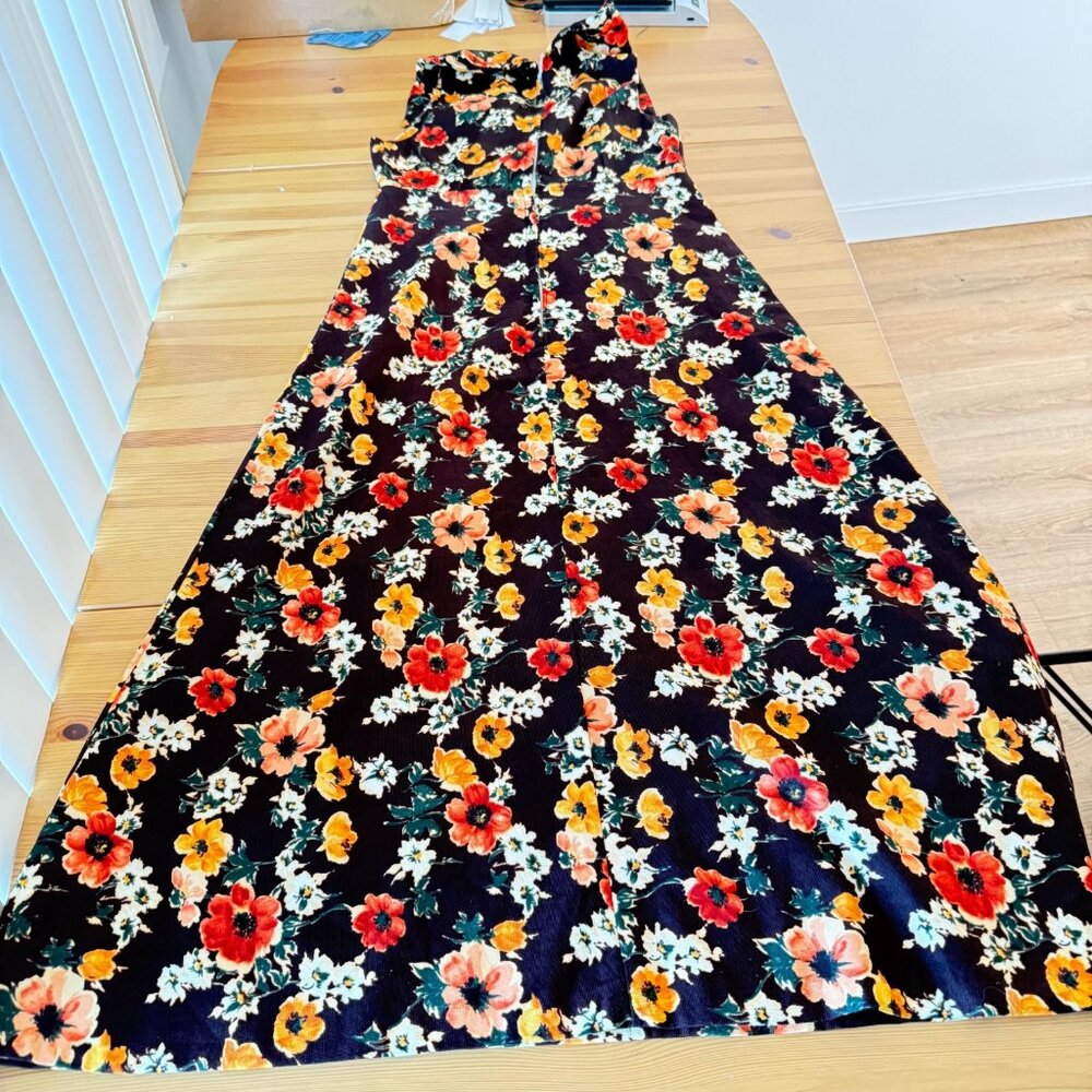 Vintage 1960s Floral Maxi Dress Sleeveless Feminine Handmade S - Picture 10 of 10